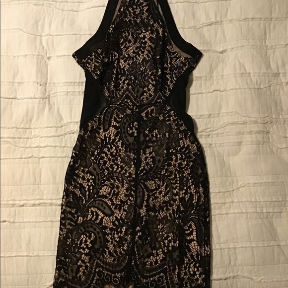 Luxxel Black Lace Halter Top Dress - Picture 2 of 7